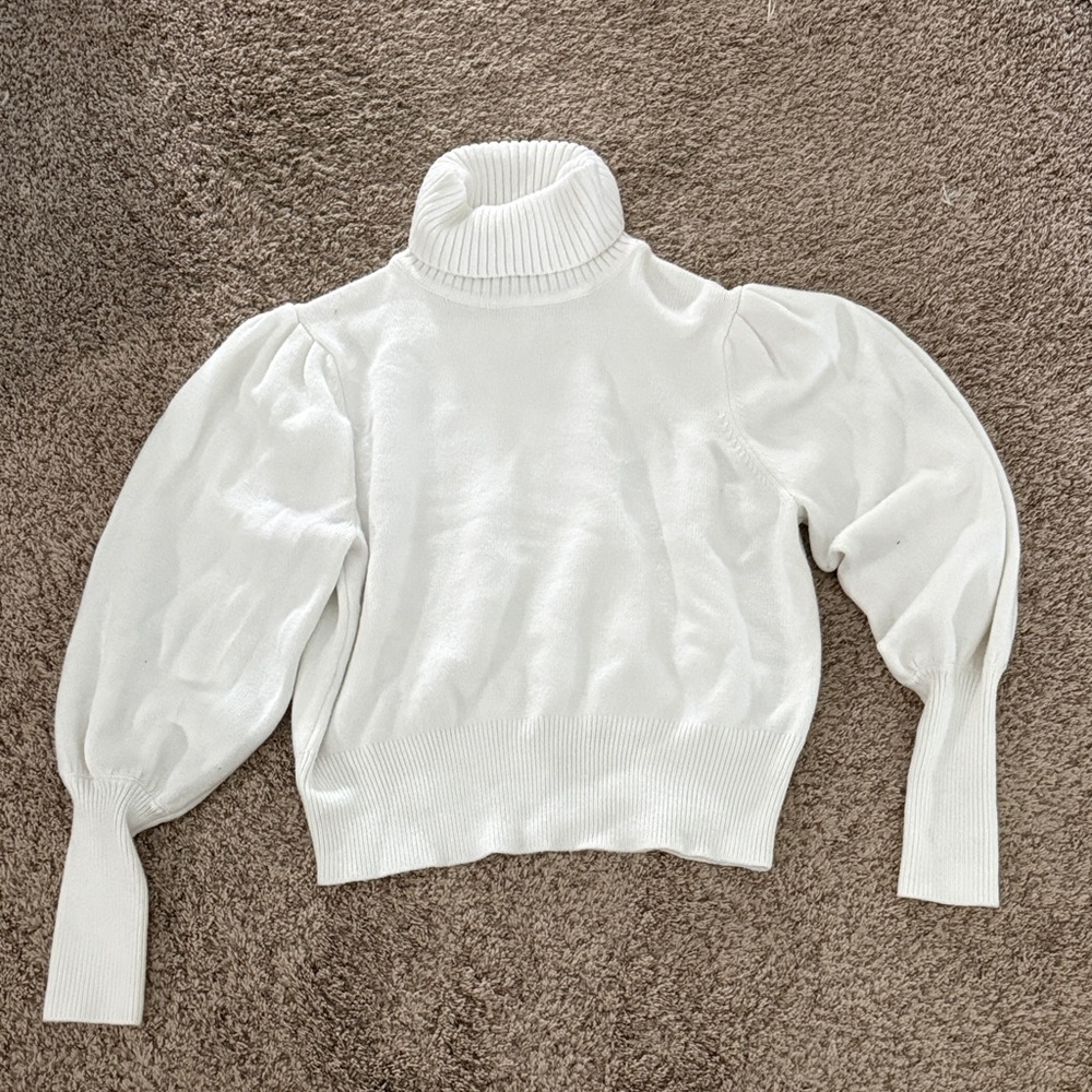 French Connection Cream Turtleneck Sweater